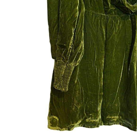 Melloday Dress Women's Size Extra Small Green Crushed Velvet NWT - Picture 11 of 12